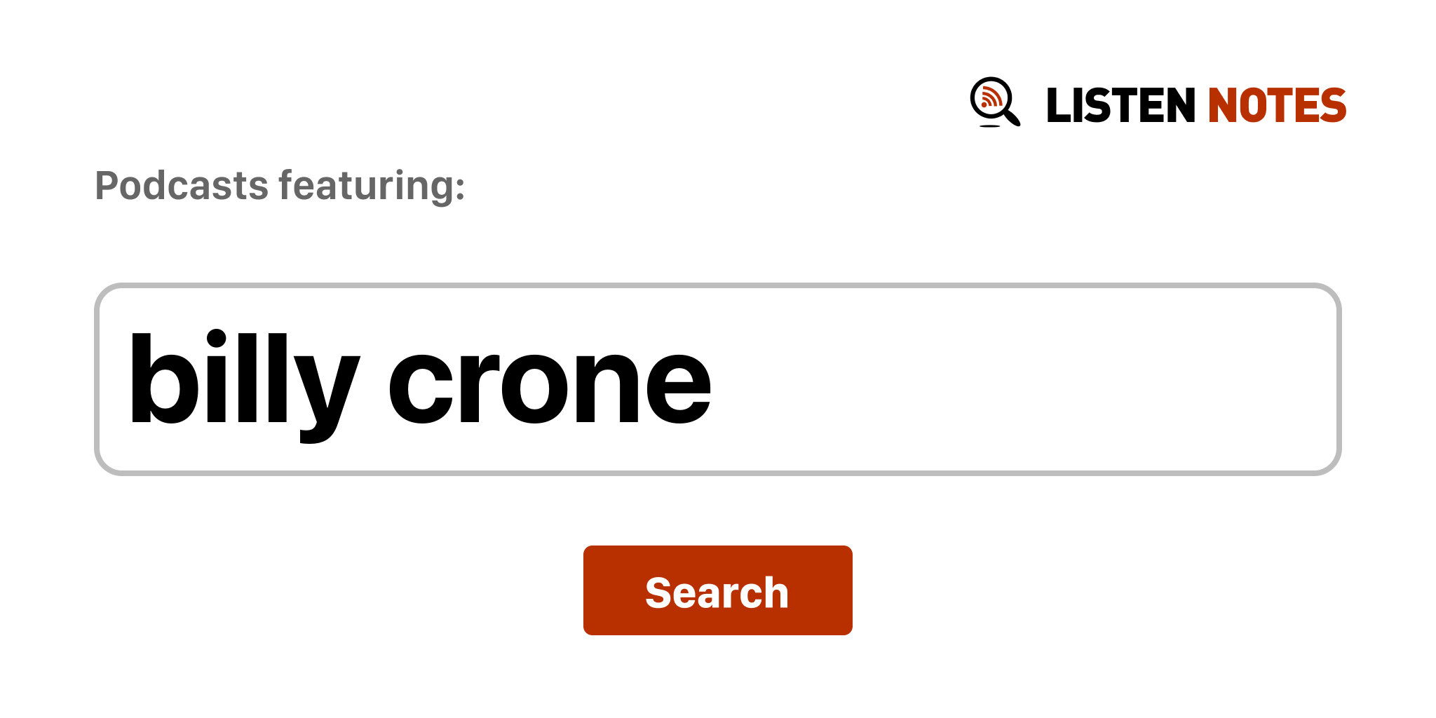 Latest Billy Crone podcasts (2025) Listen Notes